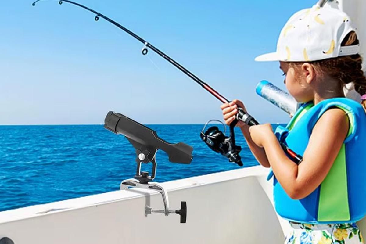 360 Degrees Rotatable Fishing Rod Holders For Boat Side Rails Fishing Accessories