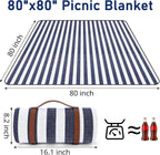 Outdoor Picnic Blanket Waterproof Mat Extra Wide Camping Tent Ground Sheet for Hiking and Outdoor Activities - Blue S