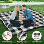 Outdoor Picnic Blanket Waterproof Mat Extra Wide Camping Tent Ground Sheet for Hiking and Outdoor Activities - Blue M