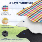 Outdoor Picnic Blanket Waterproof Mat Extra Wide Camping Tent Ground Sheet for Hiking and Outdoor Activities - Multicolor S