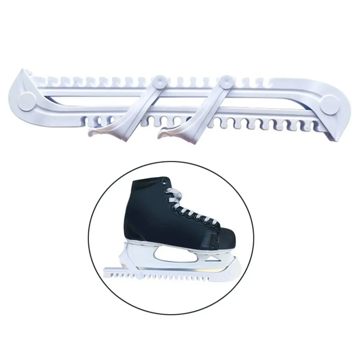 1 Pair Universal Ice Hockey Skate Cover Sleeves for Skate Blade - White
