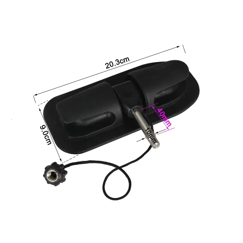 2pc Oar Holder Paddle Lock Support for Inflatable Boat Dinghy Raft Steel Beam Cross Paddle Hole 10mm All Direction