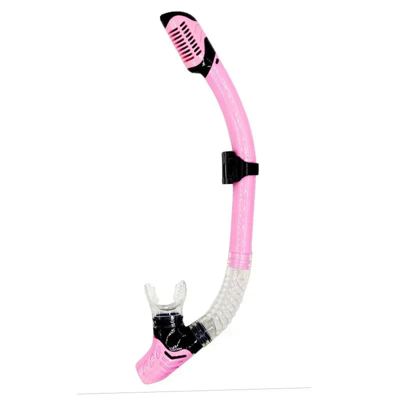 Diving Snorkel Equipment Adults Silicone Breathing Apparatus Swimming Waterproof Snorkel Anti-wave Breathing Tube - Clear Black Yellow