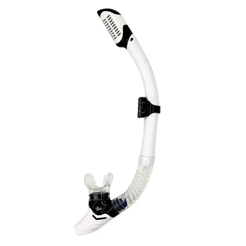 Diving Snorkel Equipment Adults Silicone Breathing Apparatus Swimming Waterproof Snorkel Anti-wave Breathing Tube - Clear Black Yellow