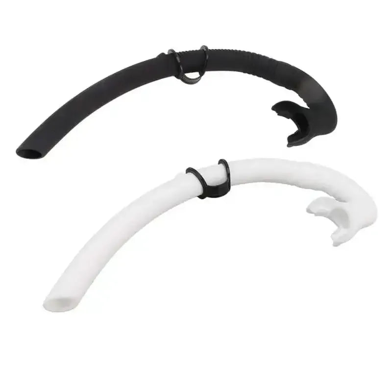Diving Snorkel Foldable Mouthpiece Silicone Freediving Snorkel for Spearfishing Swimming Snorkeling Diving Accessory - Black
