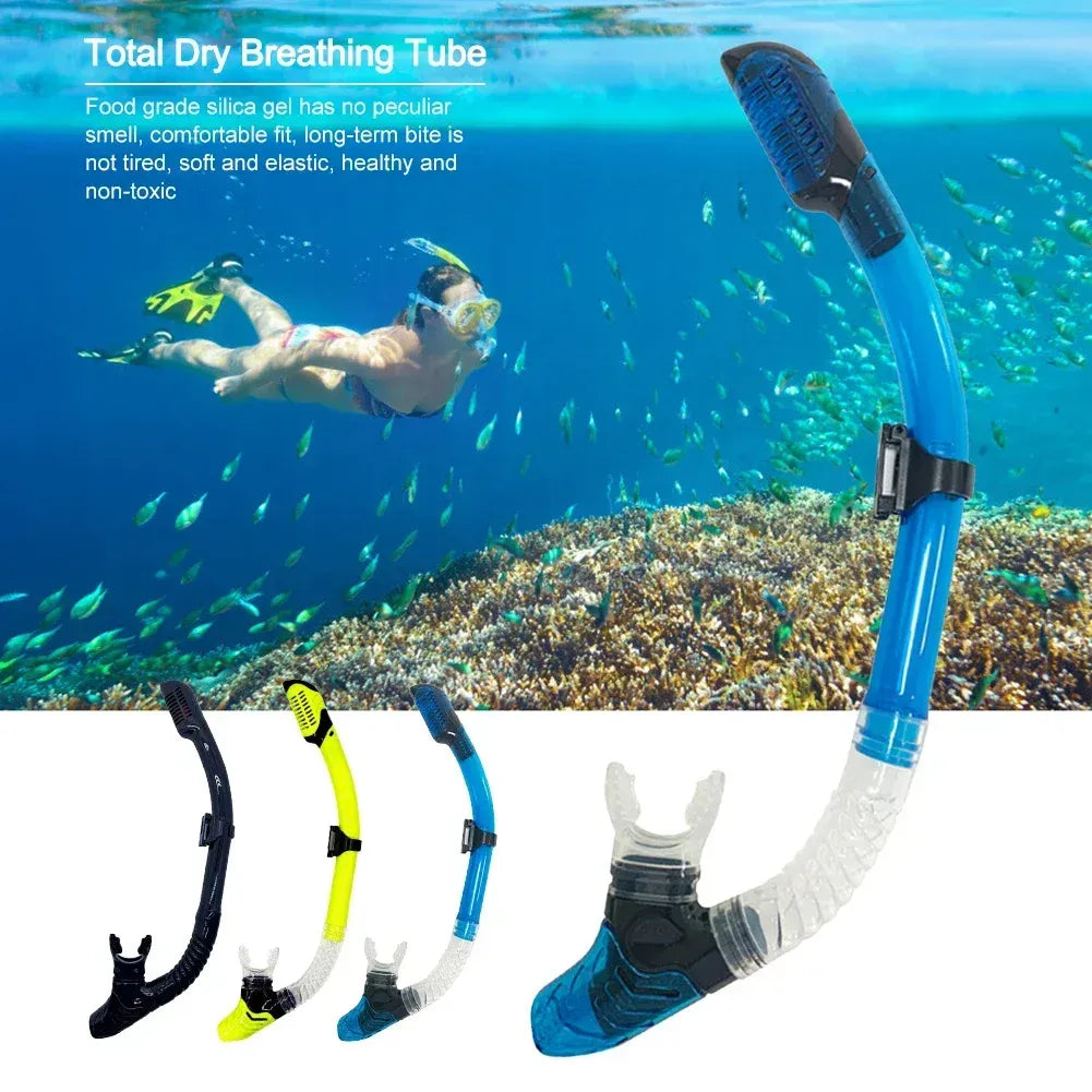 Diving Snorkel Underwater Diving Air Breathing Tube Snorkeling Equipment - Black