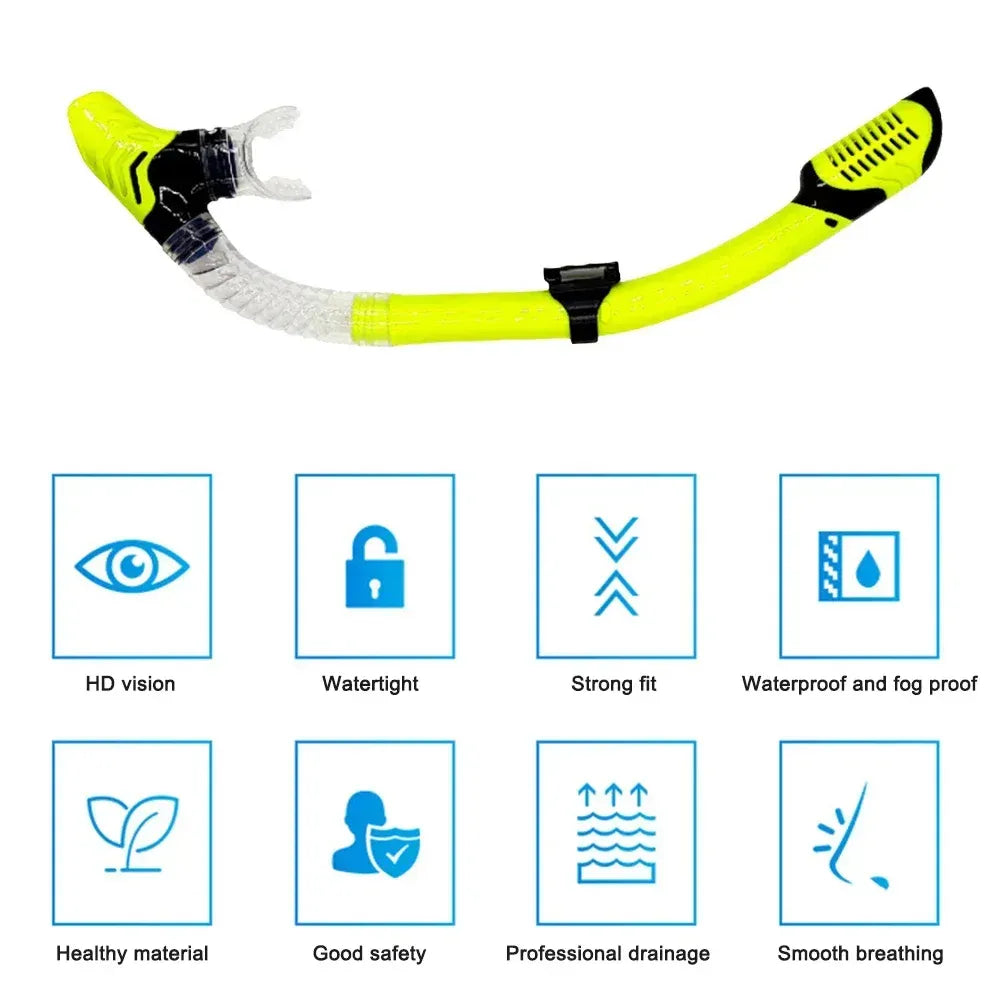 Diving Snorkel Underwater Diving Air Breathing Tube Snorkeling Equipment - Black