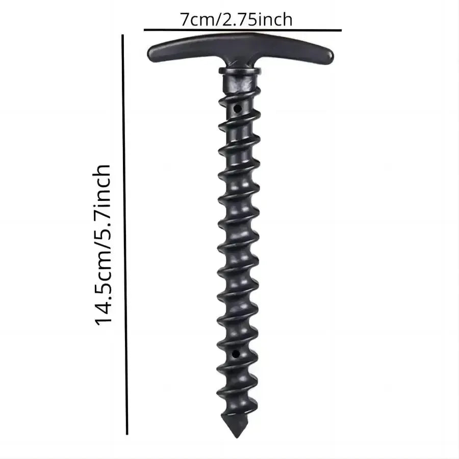 Outdoor Camping Screw Stakes For Camping Hiking Tent 10pcs - 10 Pcs Blacks