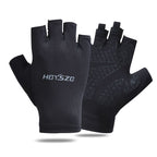 Ice Silk Half Finger Cycling Gloves for Men Women Ice Silk half finger open smile Black XL