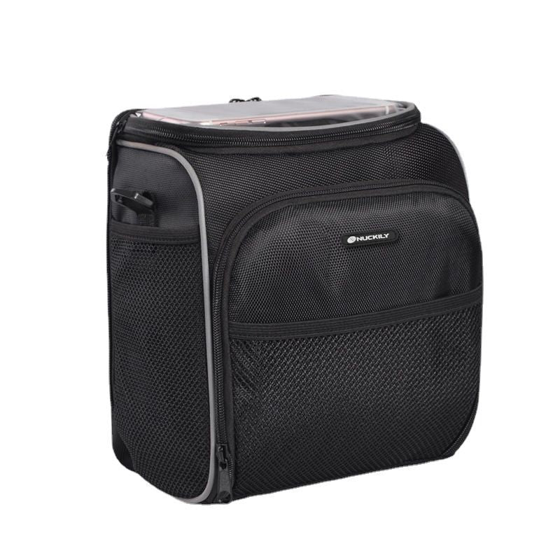 NUCKILY Bicycle Front Bag Waterproof 6L Polyester Black