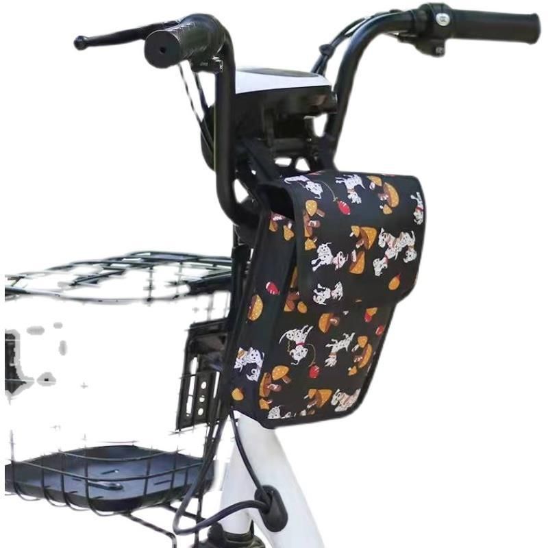 OQsport Bicycle Bag 3L Canvas Front Storage Large three-dimensional style + cow spot