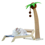 Lailey Cat Coconut Tree Climbing Frame Sisal Post Coconut Tree Tent Nest-Light Apricot