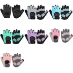 MKAS Men Women Half Finger Cycling Gloves Polyester Black ordinary 1-2041 L