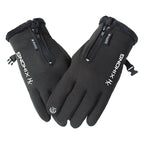 Yuejun Winter Cycling Gloves Fleece Lined Touchscreen HX-06 flip gray M