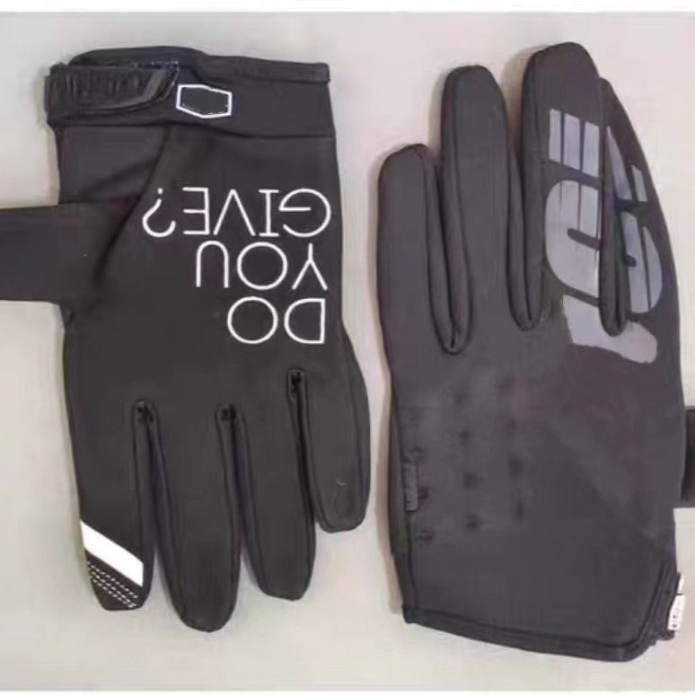 LOHAS FOX Winter Fleece Cycling Gloves Nylon Long Finger Black XL