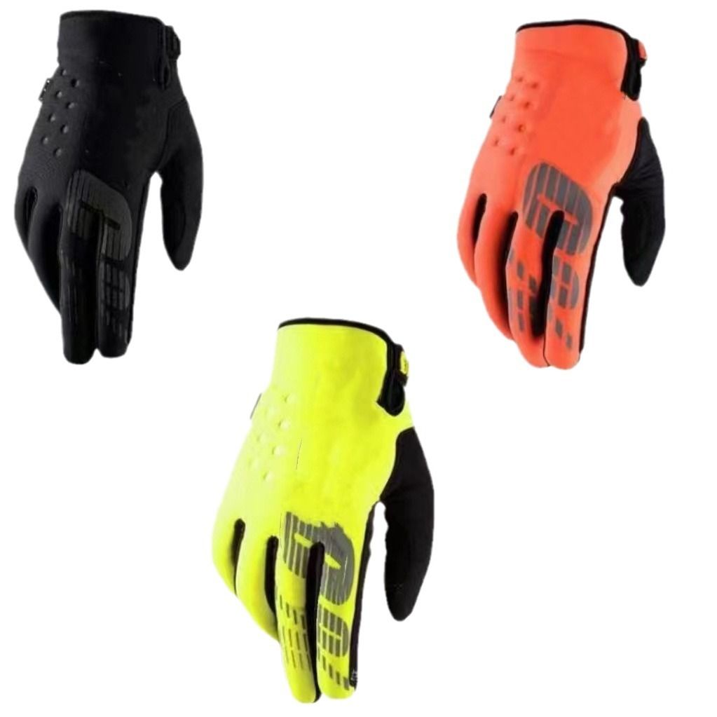 LOHAS FOX Winter Fleece Cycling Gloves Nylon Long Finger Orange XXL