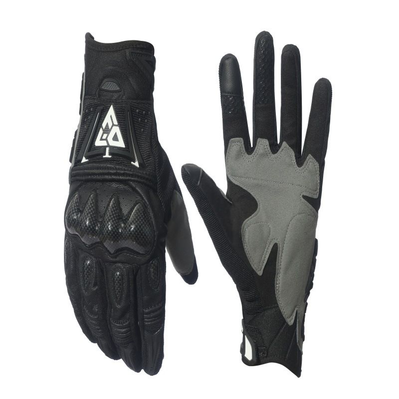 FISD Touchscreen Cycling Gloves Carbon Leather Off Road Fist orange XL