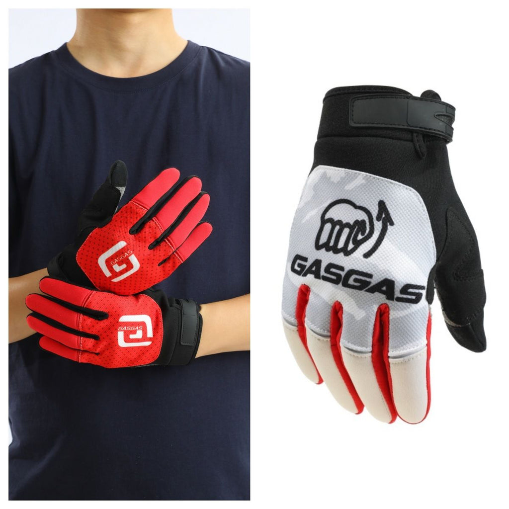 FISD Cycling Gloves Red Blue Breathable Wear Resistant White L