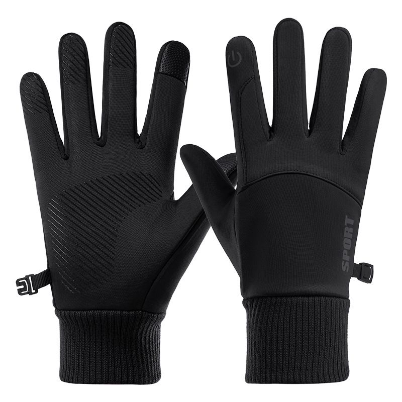 sangenren Winter Touchscreen Cycling Gloves Nylon. Autumn/winter collection switch - black One size fits all