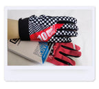 LOHAS FOX Cycling Gloves Nylon Wear Resistant Long. Black and white plaid xxl