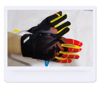 LOHAS FOX Cycling Gloves Nylon Wear Resistant Long. Black red