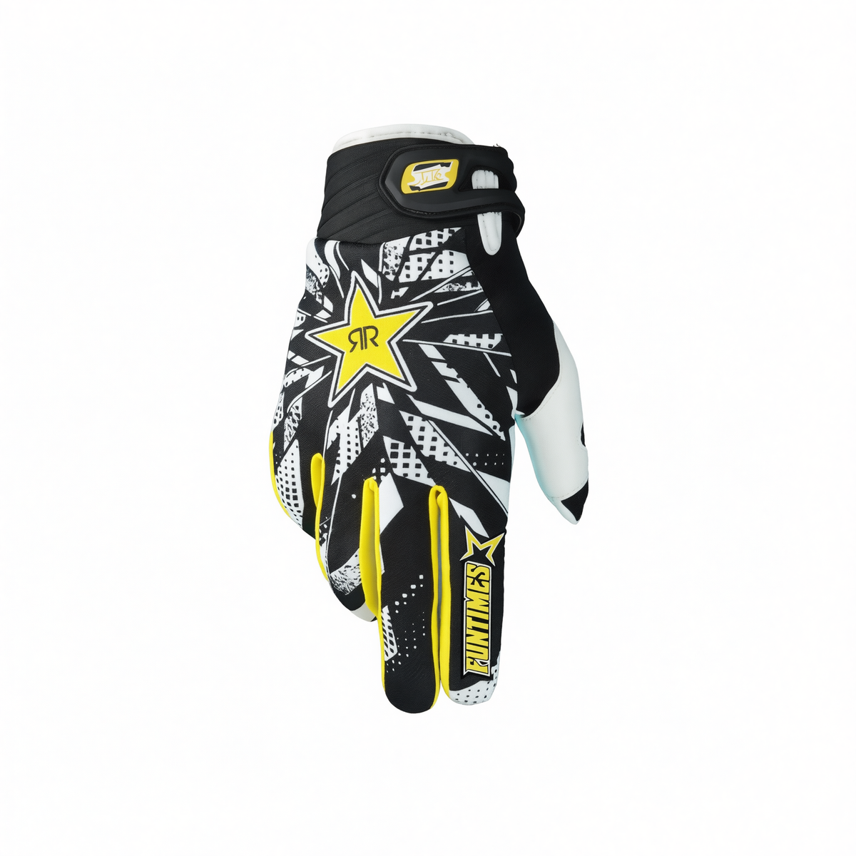 Funtimes Nylon Cycling Gloves Full Finger Adult Yellow L