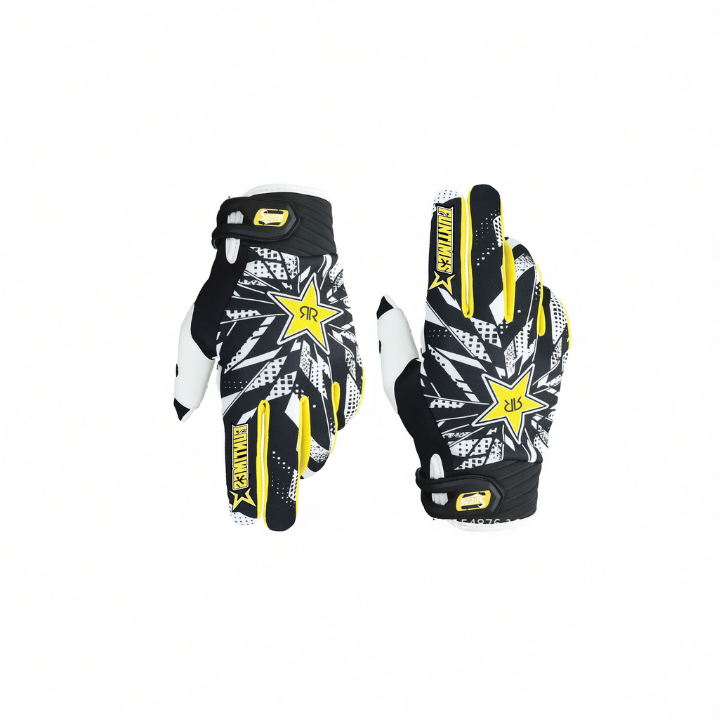 Funtimes Nylon Cycling Gloves Full Finger Adult Yellow XL