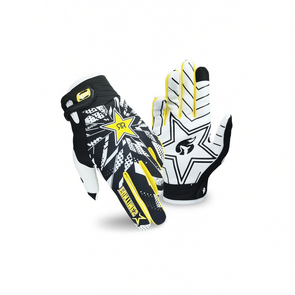 Funtimes Nylon Cycling Gloves Full Finger Adult Yellow XL