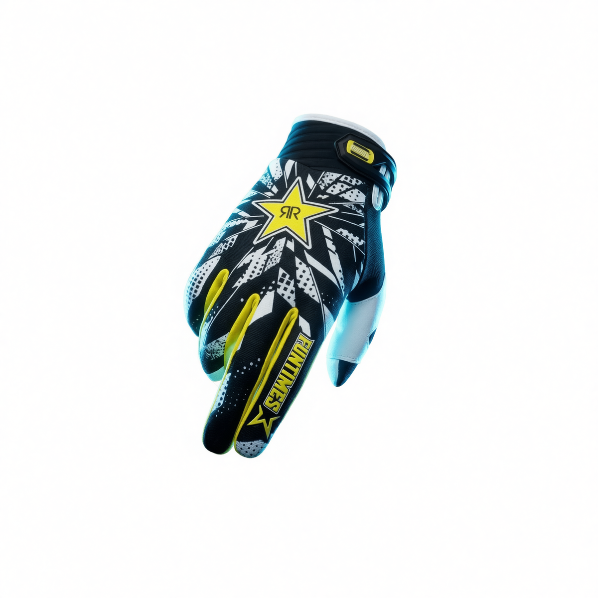 Funtimes Nylon Cycling Gloves Full Finger Adult Yellow XL