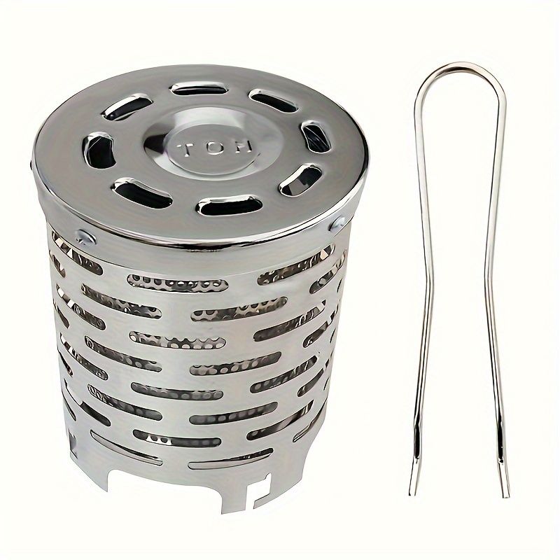 Portable Stainless Steel Camping Heater for Outdoor Cooking and Warming – Perfect for Tent, Snow, Ice Fishing, and Backpacking Trips with Detachable Handle (Black)
