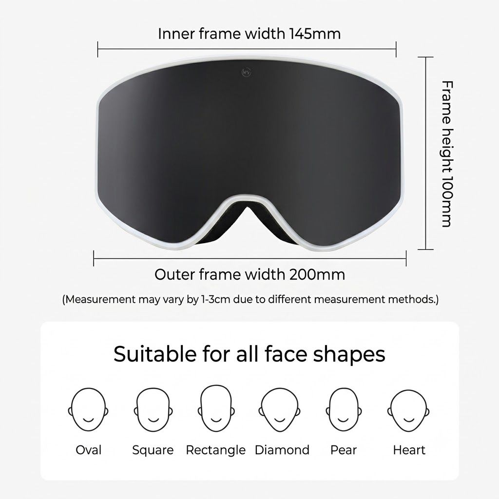 DOTUGE Magnetic Flip-Up Ski Goggles with Dual Frame Design, Anti-Fog HD Lens, Impact-Resistant TPU Frame, and Adjustable Strap for Winter Snow Sports (IceBlue)