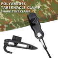 Heavy-Duty Locking Tent Peg Clamp with Rotating Lock, Multi-Purpose Windproof Canopy Fastener for Camping, Tarps, and Food Bag Sealing, with Hook and Hang Hole for Gear Organization (6PCS)