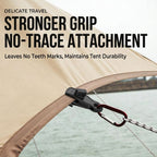 Heavy-Duty Locking Tent Peg Clamp with Rotating Lock, Multi-Purpose Windproof Canopy Fastener for Camping, Tarps, and Food Bag Sealing, with Hook and Hang Hole for Gear Organization (6PCS)