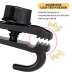 Heavy-Duty Locking Tent Peg Clamp with Rotating Lock, Multi-Purpose Windproof Canopy Fastener for Camping, Tarps, and Food Bag Sealing, with Hook and Hang Hole for Gear Organization (6PCS)