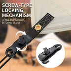 Heavy-Duty Locking Tent Peg Clamp with Rotating Lock, Multi-Purpose Windproof Canopy Fastener for Camping, Tarps, and Food Bag Sealing, with Hook and Hang Hole for Gear Organization (8PCS)