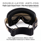 DOTUGE DGQ-D07 Magnetic Flip Ski Goggles with REVO Coated Dual-Layer Anti-Fog Spherical Lens, UV400 Protection, OTG Design, and Wide Field of View for Snow Sports (F)