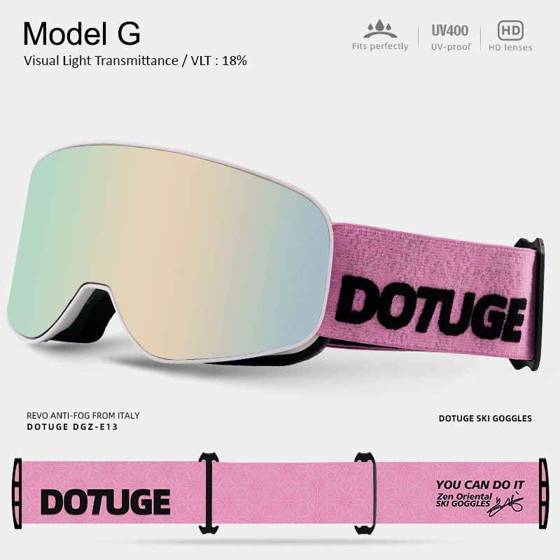 DOTUGE Kids Snow Goggles with Magnetic Flip Design, Anti-Fog HD Lens & UV400 Protection, Compatible with Prescription Glasses, Ideal for Skiing, Snowboarding, and Winter Outdoor Adventures (A)