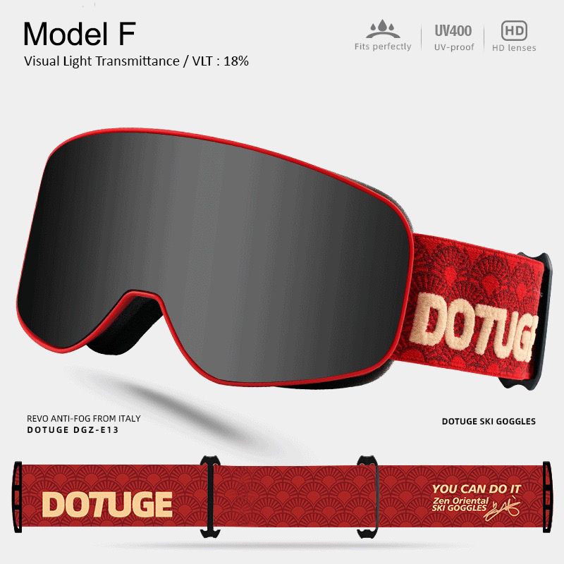 DOTUGE Kids Snow Goggles with Magnetic Flip Design, Anti-Fog HD Lens & UV400 Protection, Compatible with Prescription Glasses, Ideal for Skiing, Snowboarding, and Winter Outdoor Adventures (D)
