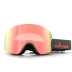 Cylindrical Snow Goggles with Anti-Fog Dual-Layer PC Lens, Impact-Resistant TPU Frame, and Adjustable Silicone-Grip Strap for Skiing, Snowboarding, and Mountaineering in Sunny Conditions (Purple)