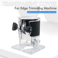 Transparent Router Base Protective Cover with Adjustable Knobs and Dust Port for Woodworking Trimming and Slotting, Compatible with Multiple Router Models, Clear PP Tool Accessory (Rubber-Coated, M5)