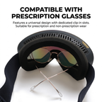New Magnetic Ski Goggles with Cylindrical Lens, Anti-Fog Snow Glasses for Outdoor Skiing, Snowboarding, and Mountaineering – Universal Fit for Men, Women, and Youth (Blush)
