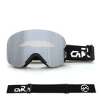 New Magnetic Ski Goggles with Cylindrical Lens, Anti-Fog Snow Glasses for Outdoor Skiing, Snowboarding, and Mountaineering – Universal Fit for Men, Women, and Youth (Blush)