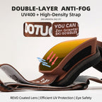 DOTUGE DGZ-Z11 Ski Goggles with Italian REVO Coating, Anti-Fog Dual-Layer HD Lens, UV400 Protection, Cylindrical Design for Skiing, Snowboarding, and Winter Outdoor Sports (C)