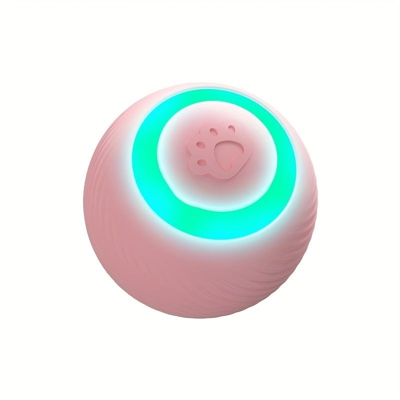 Interactive Rolling Cat Toy Ball with Automatic Movement, Bounce & Spin, USB Rechargeable for Indoor Play, Stimulates Hunting Instincts (Blue)