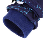 Kids' Dinosaur Patterned Warm Ski Mittens with Waterproof Shell, Adjustable Wrist Straps, and Anti-Loss Clip for Winter Outdoor Play, Snow, and Cold Weather Adventures (S, Pink)