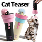 Interactive Electric Cat Fishing Toy with Retractable Feather Wand, Auto-Play Mode for Indoor Exercise, Handheld or Hands-Free Fun to Spark Your Cat’s Hunting Instinct, Lightweight and Durable, 3 Vibrant Color Options (Cotton Pink)
