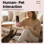 Interactive Electric Cat Fishing Toy with Retractable Feather Wand, Auto-Play Mode for Indoor Exercise, Handheld or Hands-Free Fun to Spark Your Cat’s Hunting Instinct, Lightweight and Durable, 3 Vibrant Color Options (Cotton Pink)