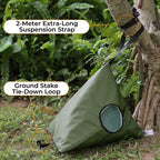 Portable Triangle Cat Cave Tent for Outdoor & Indoor Use – Waterproof, Windproof, Warm Foldable Cat House with Hanging Straps and Ground Stakes, Ideal for Stray Cats Seeking Cozy Shelter (DarkGreen)