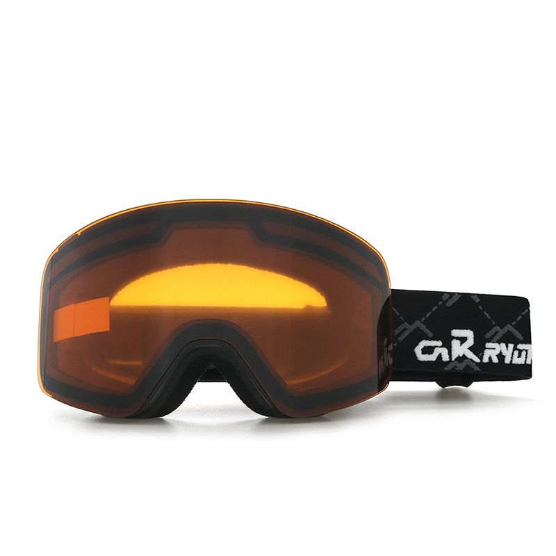 Kids Snow Goggles with Large Cylindrical Lens, Anti-Fog & UV Protection, Compatible with Prescription Glasses, for Outdoor Skiing and Mountaineering Adventures (Blue)