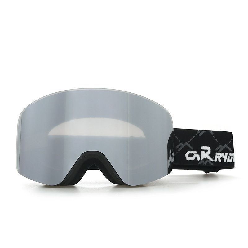 Kids Snow Goggles with Large Cylindrical Lens, Anti-Fog & UV Protection, Compatible with Prescription Glasses, for Outdoor Skiing and Mountaineering Adventures (Orange)